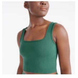 Knix Good to Go Seamless Crop Tank, XXL in Emerald Green